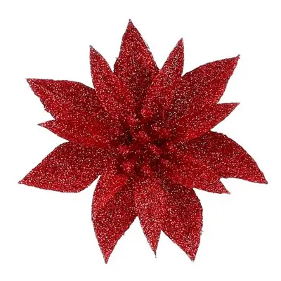 Квітка декоративна на кліпсі Mica Decorations 10 см, 3 шт, червона