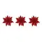 Квітка декоративна на кліпсі Mica Decorations 10 см, 3 шт, червона