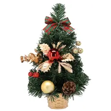 Ялинка штучна Chomik прикрашена, 30 см, червоно-золотистий декор