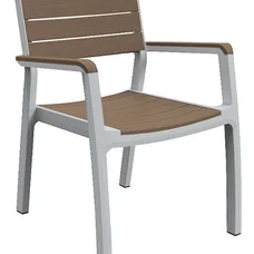 Стілець садовий пластиковий Keter Harmony armchair, біло-бежевий