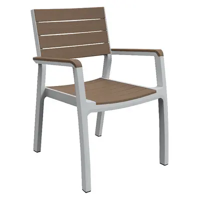 Стілець садовий пластиковий Keter Harmony armchair, біло-бежевий
