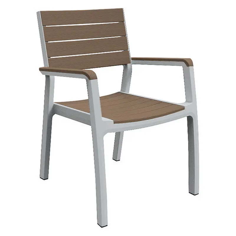 Стілець садовий пластиковий Keter Harmony armchair, біло-бежевий