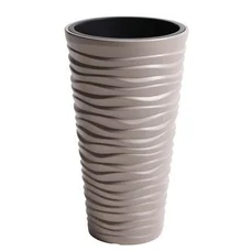Горщик з кашпо для рослин PROSPERPLAST SAND SLIM - бежевий, 18/45 л