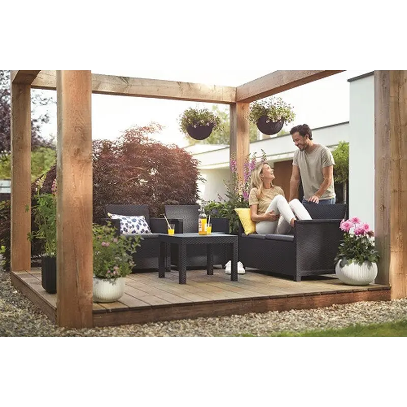 Комплект садових меблів Keter Emma 2 seater set, сірий Комплект садових меблів Keter Emma 2 seater set, сірий