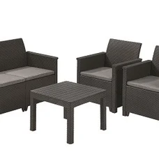 Комплект садових меблів Keter Emma 2 seater set, сірий