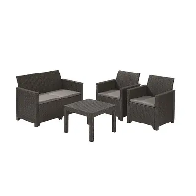 Комплект садових меблів Keter Emma 2 seater set, сірий Комплект садових меблів Keter Emma 2 seater set, сірий