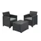 Комплект садових меблів Keter Emma balcony set, стіл-скриня, сірий Комплект садових меблів Keter Emma balcony set, стіл-скриня, сірий
