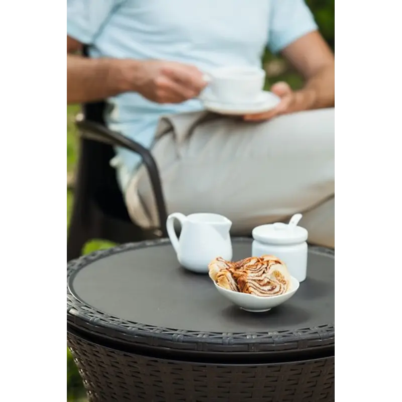 Стол - бар пластиковий Keter Cool Bar Rattan, колір сірий Стол - бар пластиковий Keter Cool Bar Rattan, колір сірий