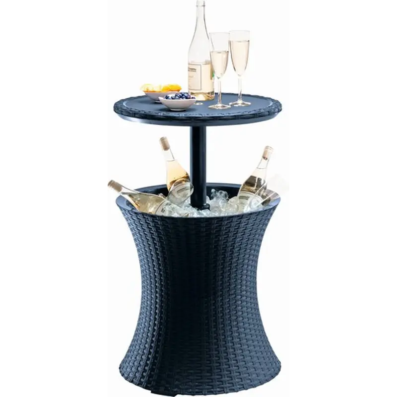 Стол - бар пластиковий Keter Cool Bar Rattan, колір сірий Стол - бар пластиковий Keter Cool Bar Rattan, колір сірий