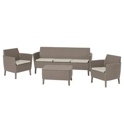 Комплект садових меблів Keter Salemo 3 seater set, бежевий Комплект садових меблів Keter Salemo 3 seater set, бежевий