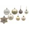 Ялинкові пластикові прикраси Chomik "Кульки, сніжинки", компл. 30шт, шампань