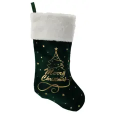 Шкарпетка новорічна декоративна Chomik 50 см, зелена
