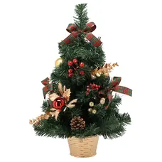 Ялинка штучна Chomik прикрашена, 50 см, червоно-золотистий декор