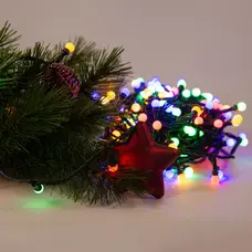 Гірлянда електрична Chomik "Кульки-змійка", 200 LED, 16м, мультиколор, від мережі