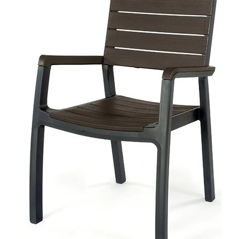 Стілець садовий пластиковий Keter Harmony armchair, сіро-коричневий
