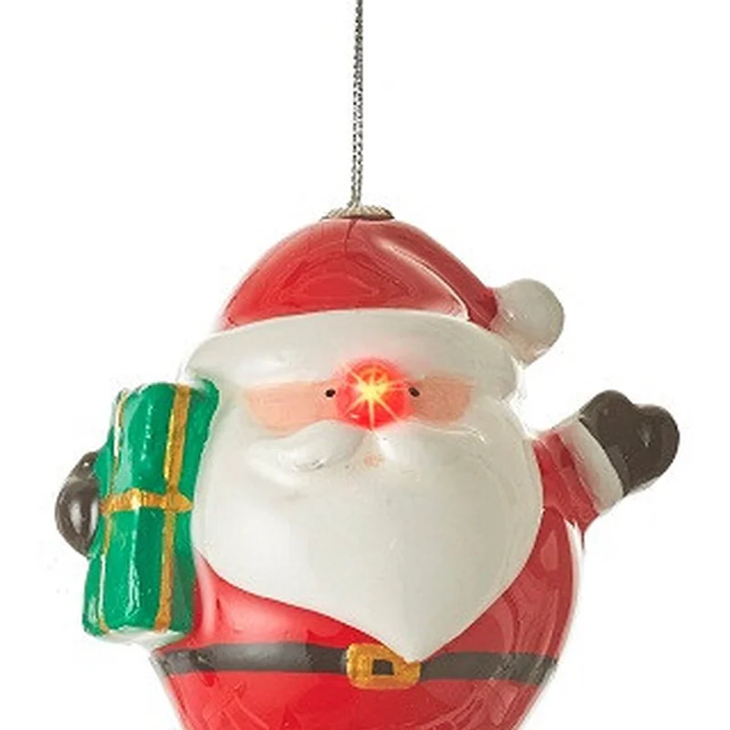 Декоративна прикраса Куля LED, 11 см, Санта, House of Seasons