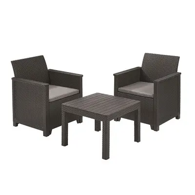 Комплект садових меблів Keter Emma balcony set, сірий Комплект садових меблів Keter Emma balcony set, сірий