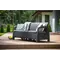 Софа садова пластикова Keter Corfu love seat max, сіра
