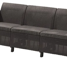 Софа садова пластикова Keter Corfu love seat max, сіра