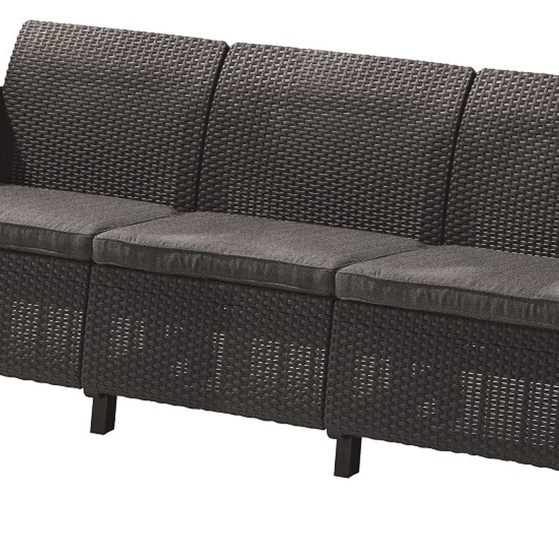 Софа садова пластикова Keter Corfu love seat max, сіра