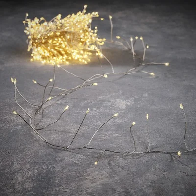 Гірлянда-кластер, срібна струна, 15 м, "Luca Lighting", теплий білий