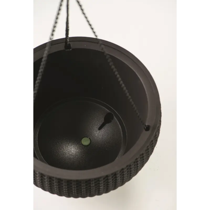 Горщик для рослин Keter Rattan hanging sphere з ланцюжками підвісний, темно-коричневий, 8,6 л Горщик для рослин Keter Rattan hanging sphere з ланцюжками підвісний, темно-коричневий, 8,6 л