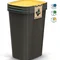 Баки для сортування сміття Keden COMPACTA Q Plus, комплект 3x50 л, чорний, кришка синя, зелена, жовта