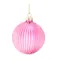 Ялинкова скляна кулька "Chomik" Ø 8 см, рельєфна рожева