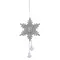 Прикраса-підвіска з кристалами "Сніжинки" Chomik, комплект 2 шт, 18 см, срібний