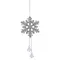 Прикраса-підвіска з кристалами "Сніжинки" Chomik, комплект 2 шт, 18 см, срібний