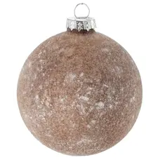 Ялинкова скляна кулька Chomik 8 см, пастельні кольори коричнева