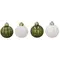 Ялинкові пластикові кульки Chomik компл. 16шт, Ø 4см, зелені і білі
