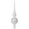 Ялинкова скляна верхівка 31 см Mica Decorations, срібно-біла, глянцева