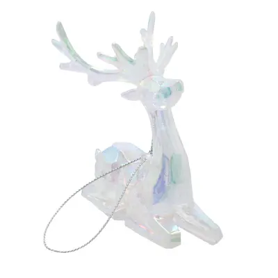 Прикраса декоративна Chomik Олень, пластик, перламутр, 8х9 см