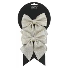 Бант декоративний перламутровий Mica Decorations 13 см, 2 шт