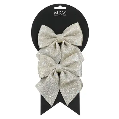 Бант декоративний перламутровий Mica Decorations 13 см, 2 шт