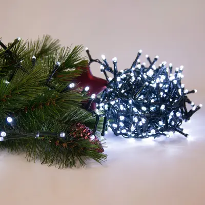 Гірлянда електрична Chomik, 200 LED, 10м, холодний білий, від мережі