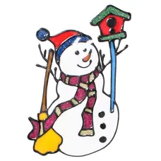 Наклейка новорічна Chomik 18x25см, Сніговик