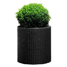 Горщик для квітів Keter 39 л. Cylinder Planter Large, сірий