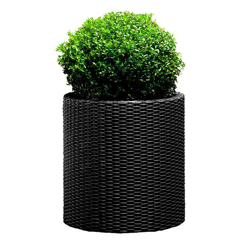 Горщик для квітів Keter 39 л. Cylinder Planter Large, сірий