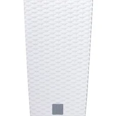 Горщик з кашпо для рослин Prosperplast Rato square - білий, 21/49 л