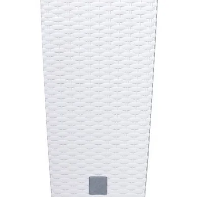 Горщик з кашпо для рослин Prosperplast Rato square - білий, 21/49 л