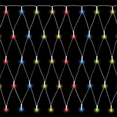 Гірлянда 2х2 м., "Сітка" "Jumi", 200 LED, колір мультикольорова