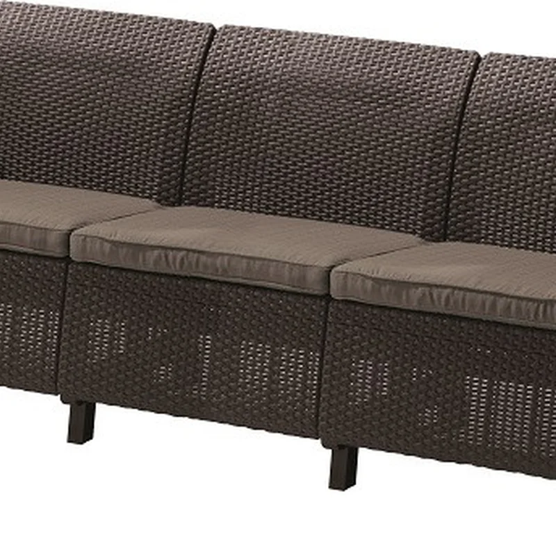 Софа садова пластикова Keter Corfu love seat max, коричнева