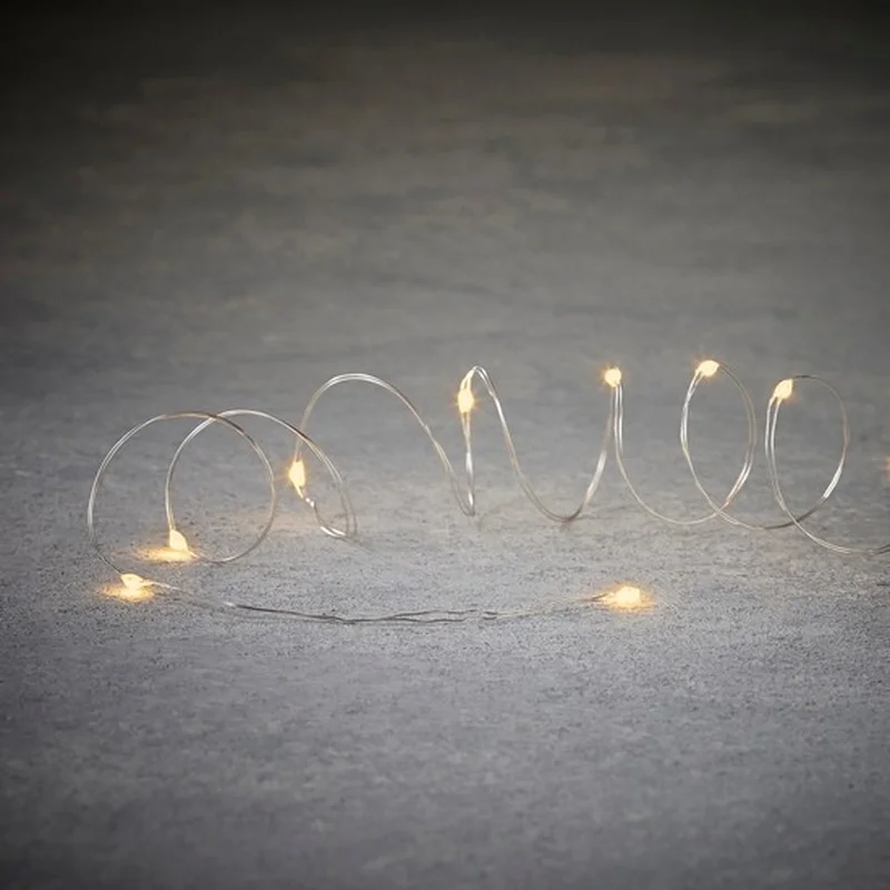 Гірлянда "Струна" срібна, "Luca Lighting", 8 м, колір теплий білий