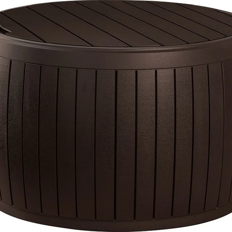 Садовий ящик - стіл KETER CIRCA WOOD 140 л, коричневий