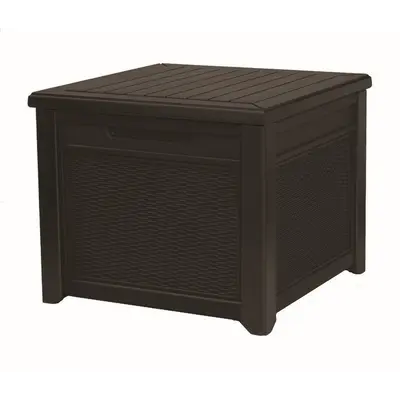 Стіл-скриня PROSPERPLAST CUBE RATTAN 208 л, коричневий