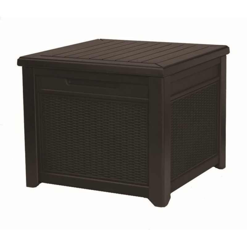 Стіл-скриня PROSPERPLAST CUBE RATTAN 208 л, коричневий