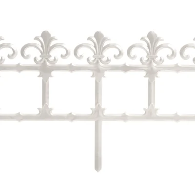 Садова огорожа Prosperplast GARDEN, фігурна, біла, 3,7 м