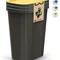 Баки для сортування сміття Keden COMPACTA Q Plus, комплект 3x35 л, чорний, кришка синя, зелена, жовта